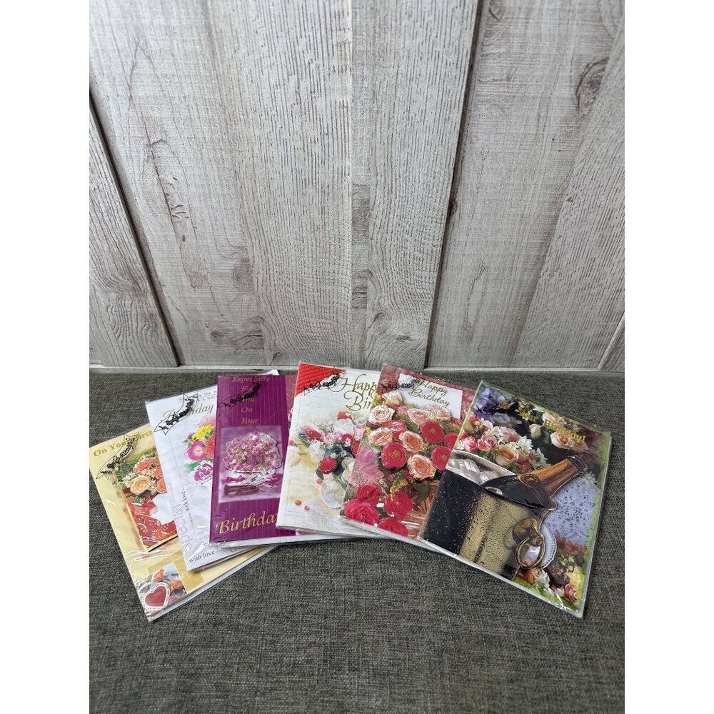 Assorted 3D Floral & Scenic Birthday Cards w/ 20 With Envelopes Scrapbooking